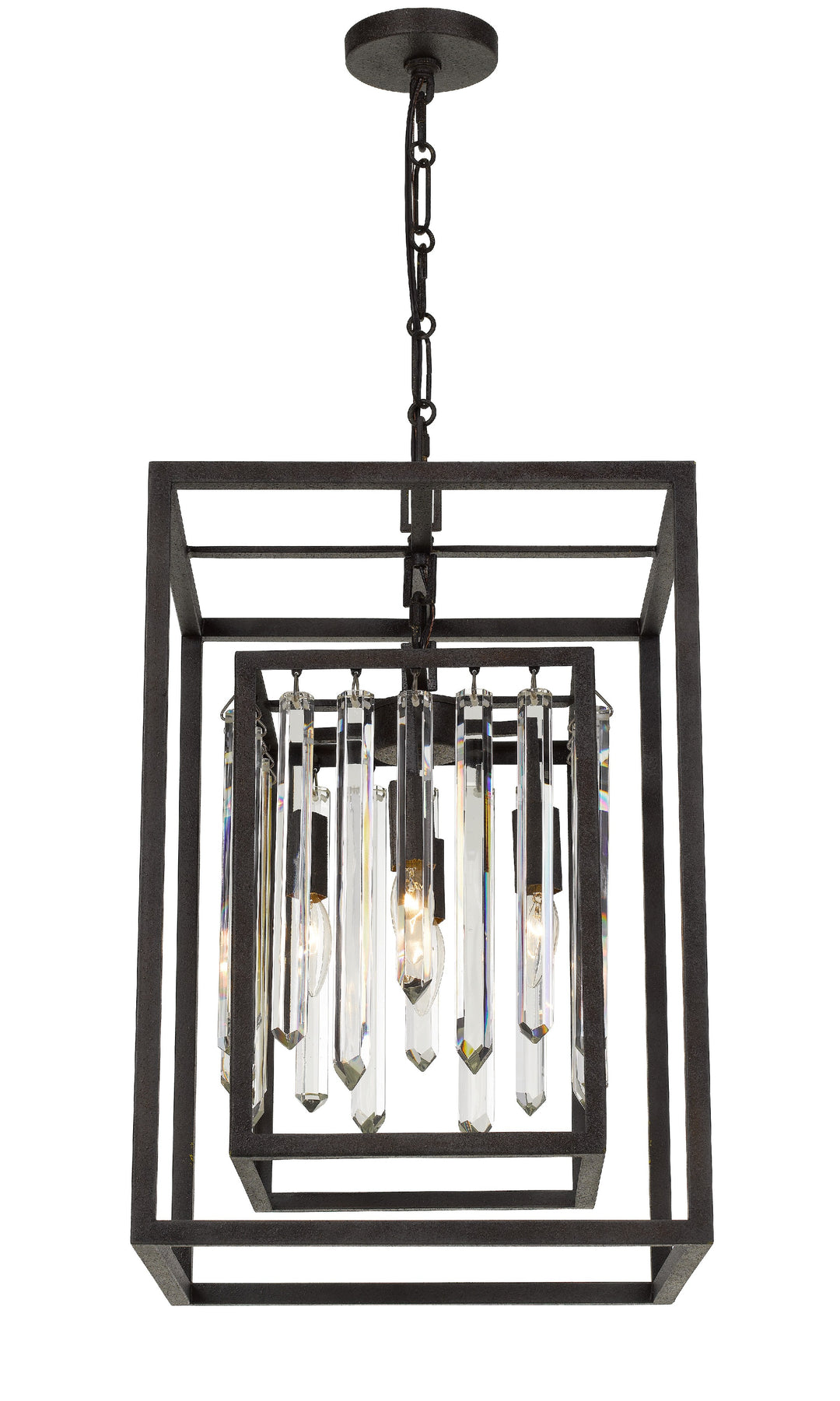 Crystorama Hollis 4 Light Forged Bronze Mini Chandelier