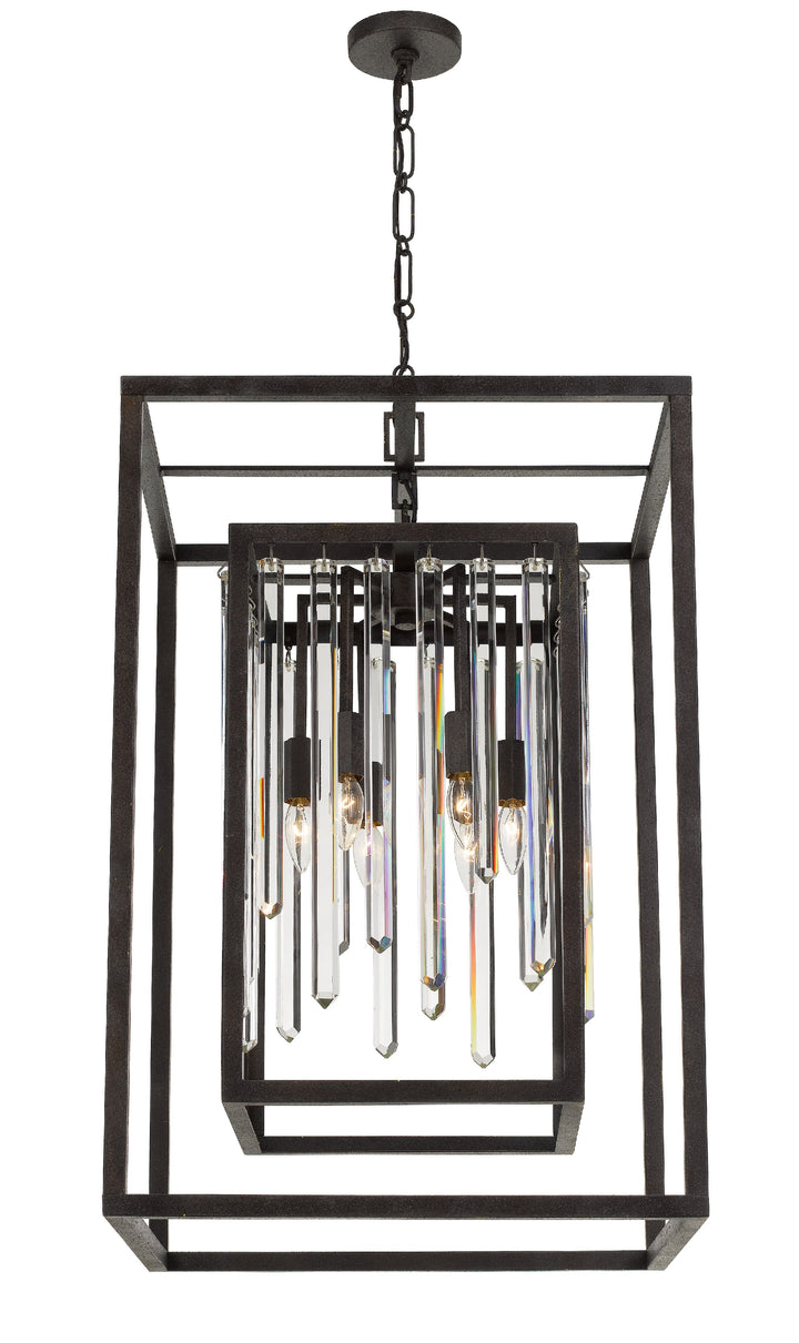 Crystorama Hollis 6 Light Forged Bronze Chandelier