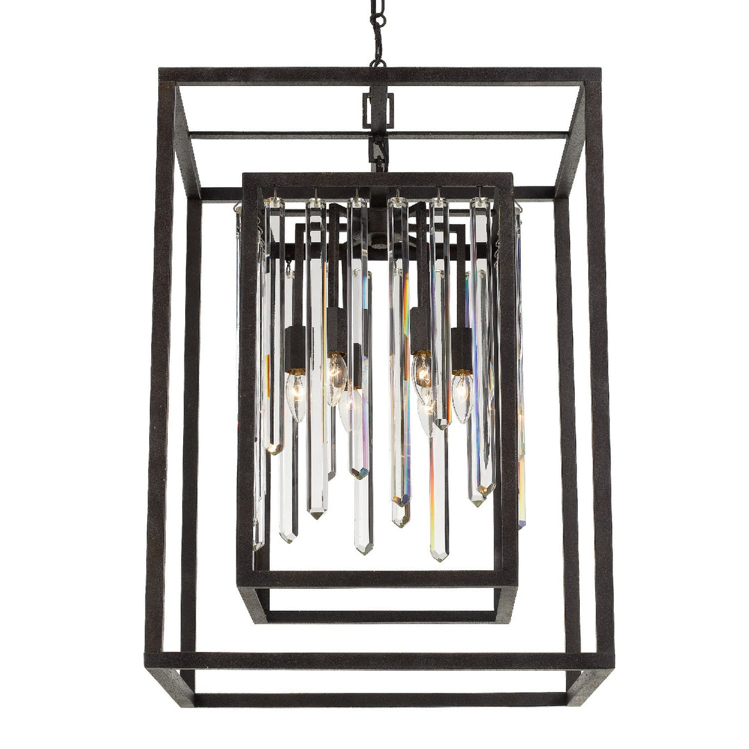 Crystorama Hollis 6 Light Forged Bronze Chandelier