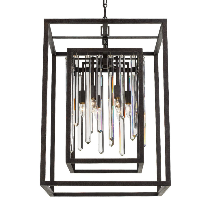 Crystorama Hollis 6 Light Forged Bronze Chandelier