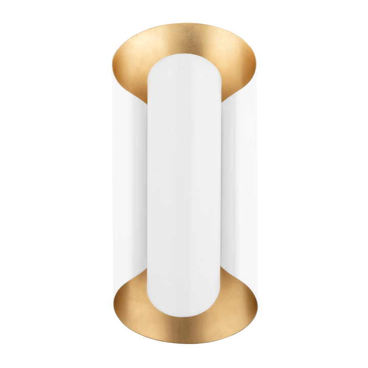 Banks Wall Sconce - Gold Leaf/White