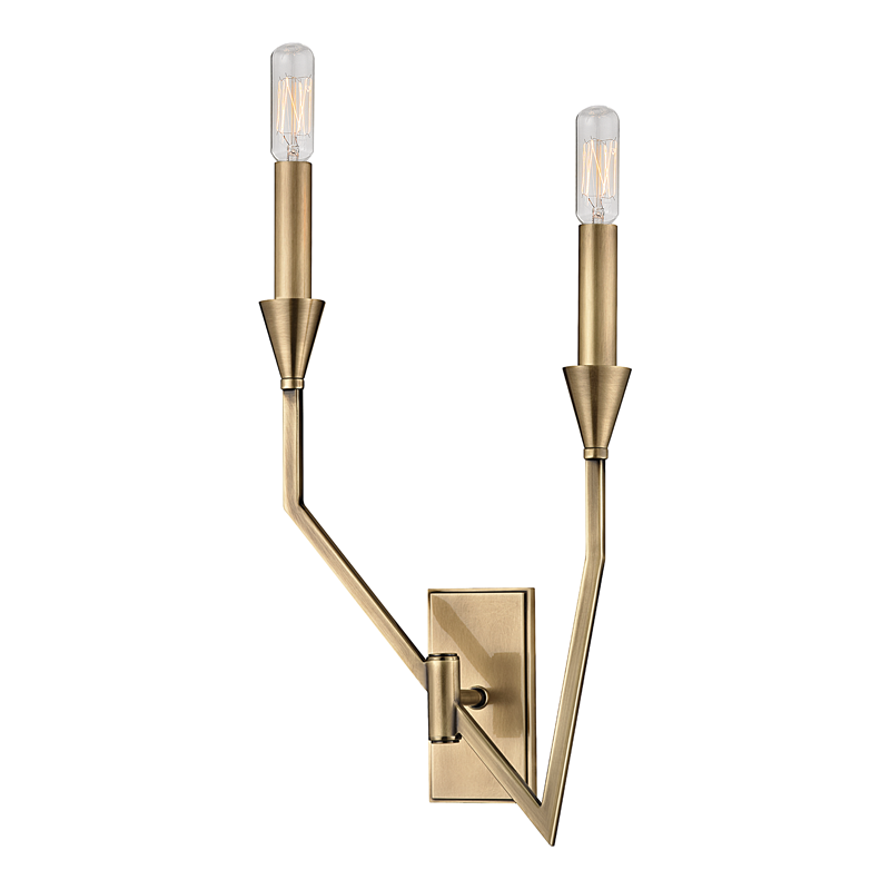 Archie Wall Sconce Left, 8" - Aged Brass