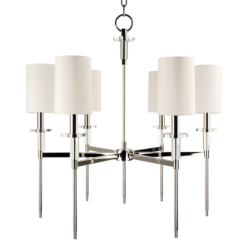 Amherst Chandelier 25" - Polished Nickel