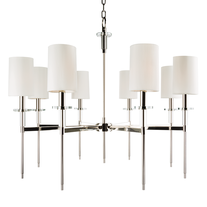 Amherst Chandelier 27" - Polished Nickel