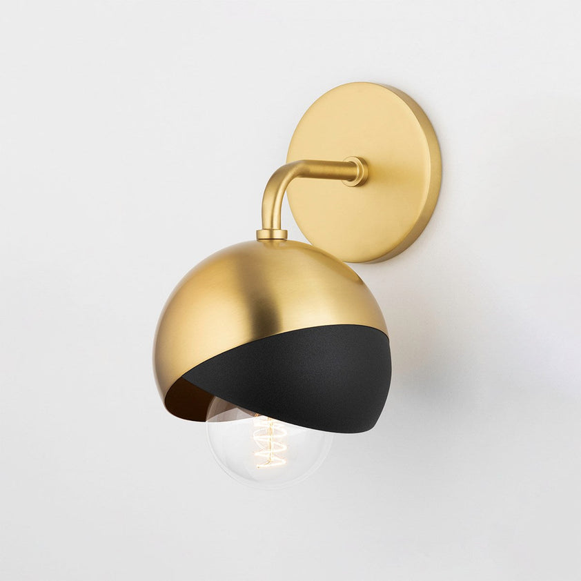 Emma Wall Sconce - Aged Brass/Dusk Black