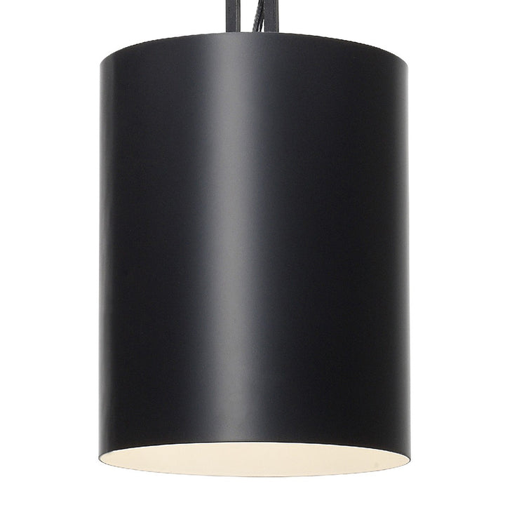 Crystorama Brian Patrick Flynn Alston 1 Light Matte Black + White Mini Pendant