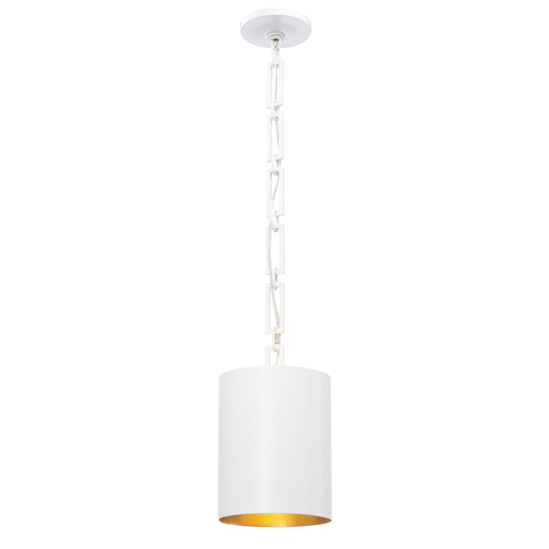 Brian Patrick Flynn Alston 1 Light Matte Black + White Mini Pendant