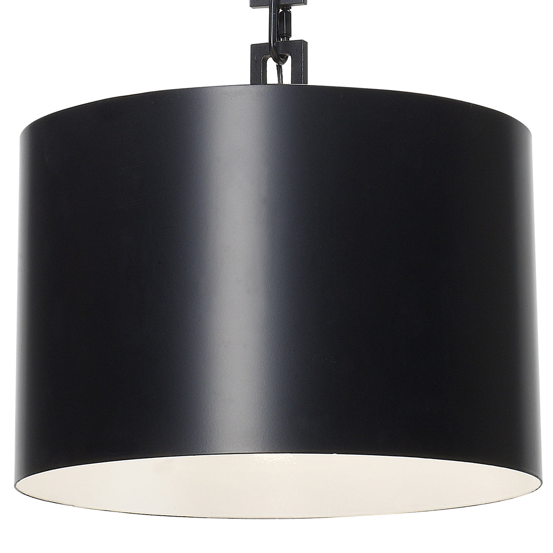 Crystorama Brian Patrick Flynn Alston 1 Light Matte Black + White Mini Pendant