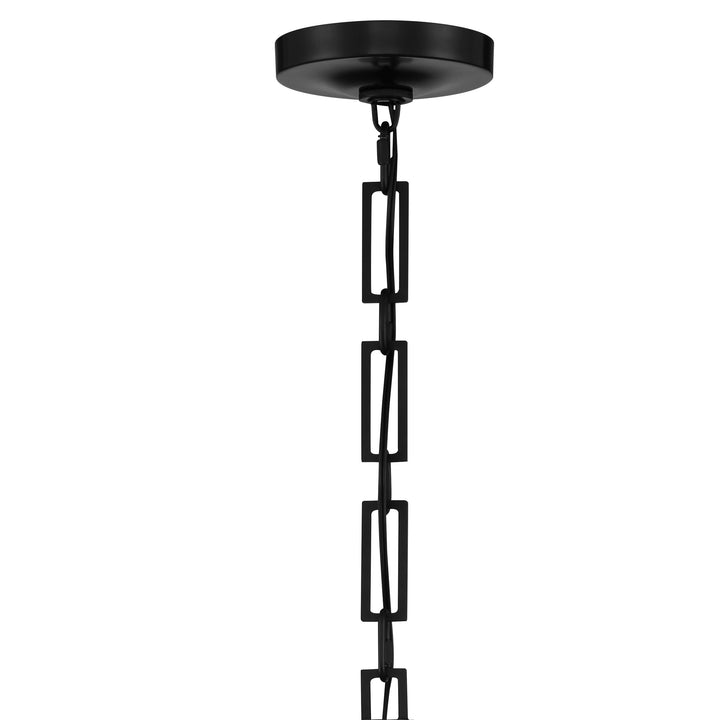 Crystorama Brian Patrick Flynn Alston 6 Light Matte Black + White Chandelier