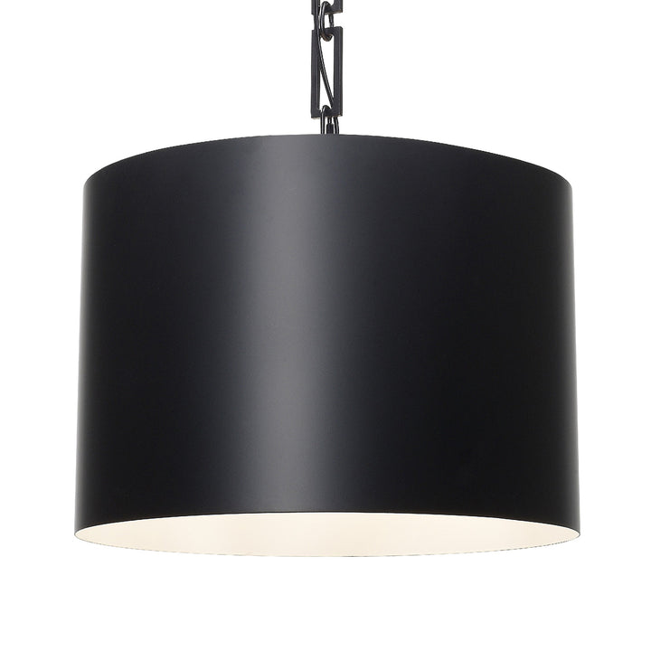 Crystorama Brian Patrick Flynn Alston 6 Light Matte Black + White Chandelier