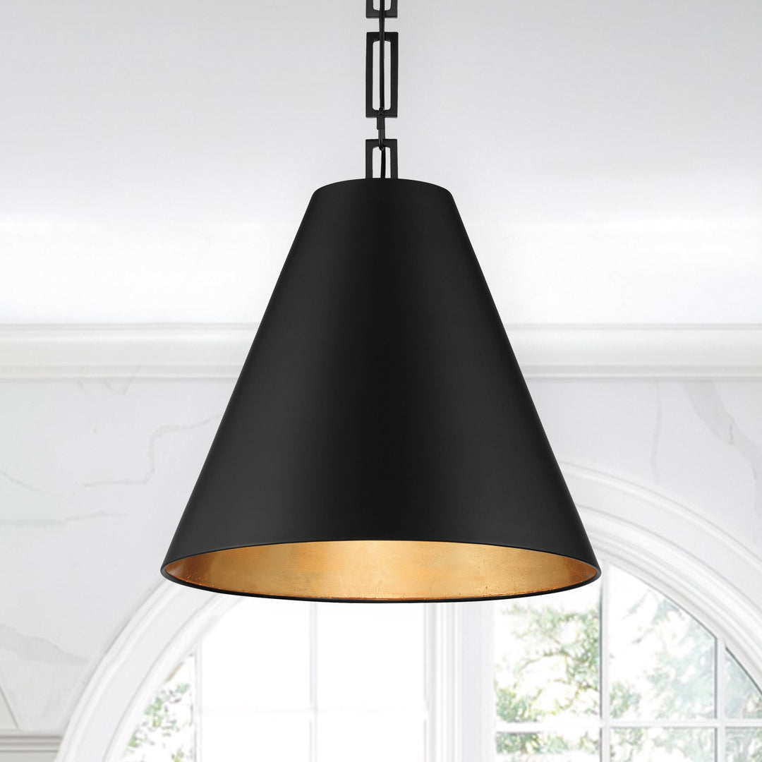 Crystorama Brian Patrick Flynn Alston 3 Light Matte Black + Antique Gold Chandelier