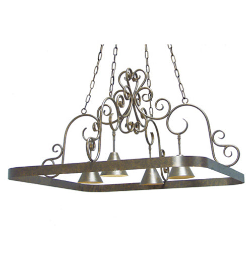 48" Wide Celeste 4 Light Pot Rack