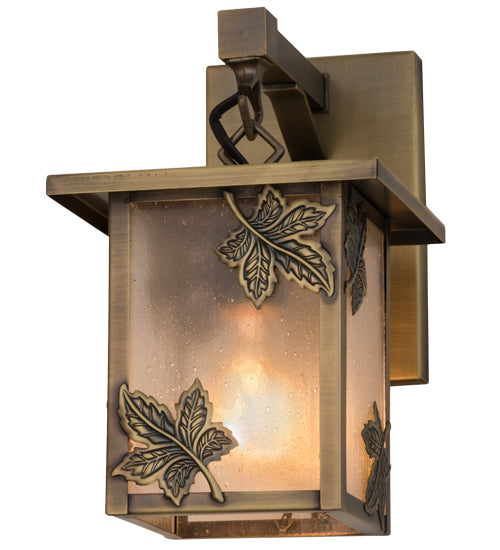 6.5"W Hyde Park Maple Leaf Hanging Wall Sconce