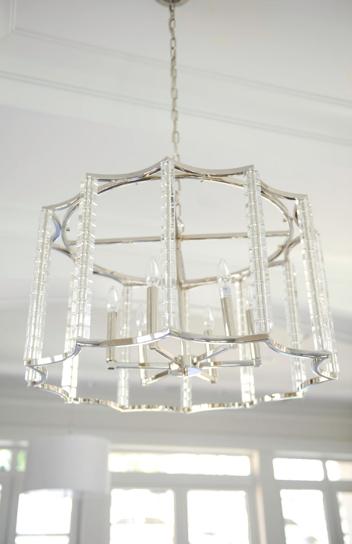 Crystorama Carson 6 Light Polished Nickel Chandelier