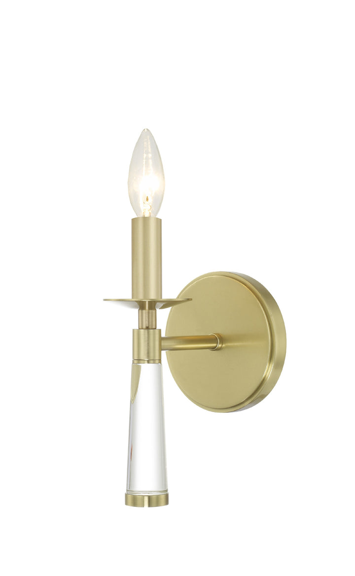 Crystorama Baxter 1 Light Aged Brass Sconce