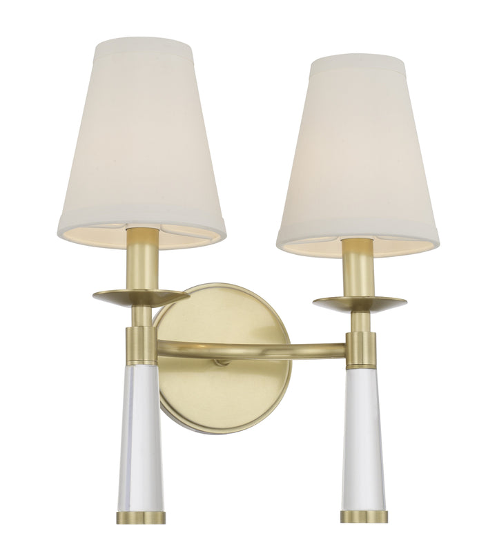 Crystorama Baxter 2 Light Aged Brass Sconce