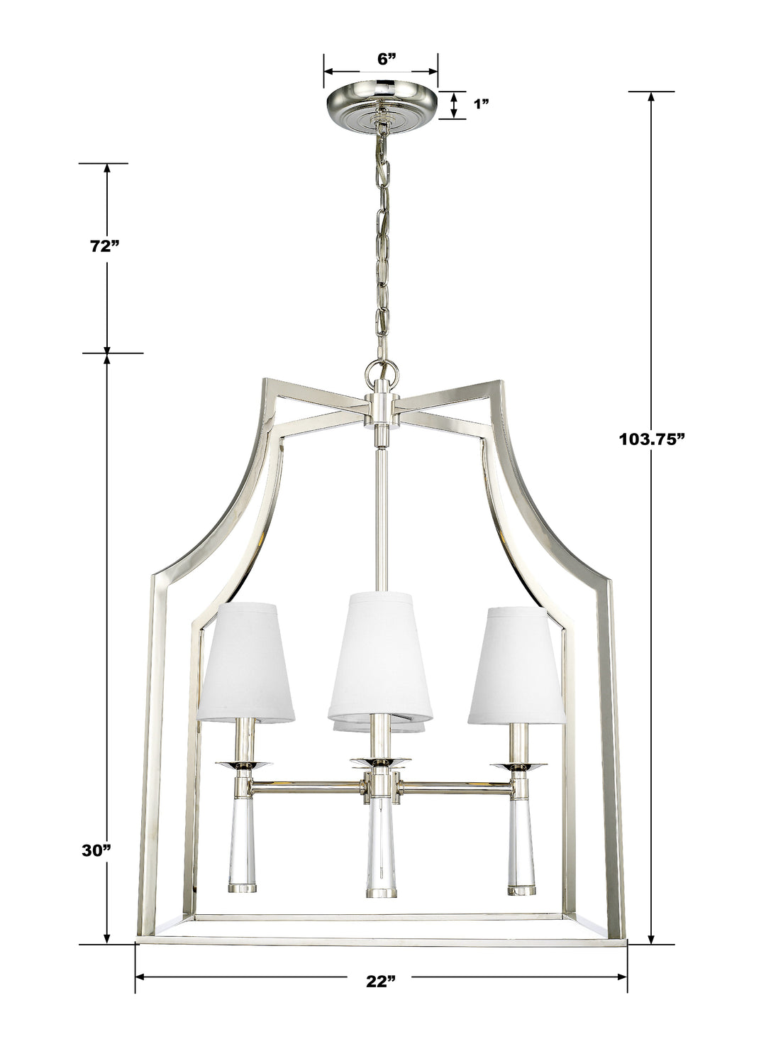 Crystorama Baxter 4 Light Aged Brass Chandelier