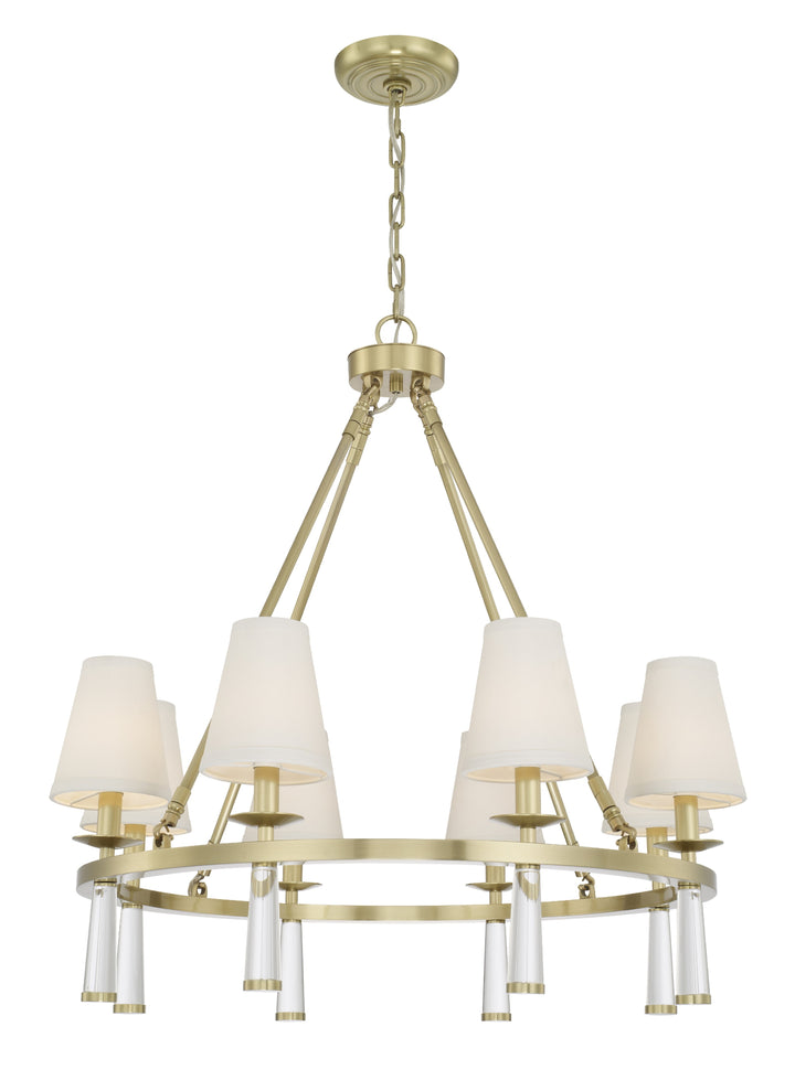 Crystorama Baxter 8 Light Antique Aged Brass Chandelier