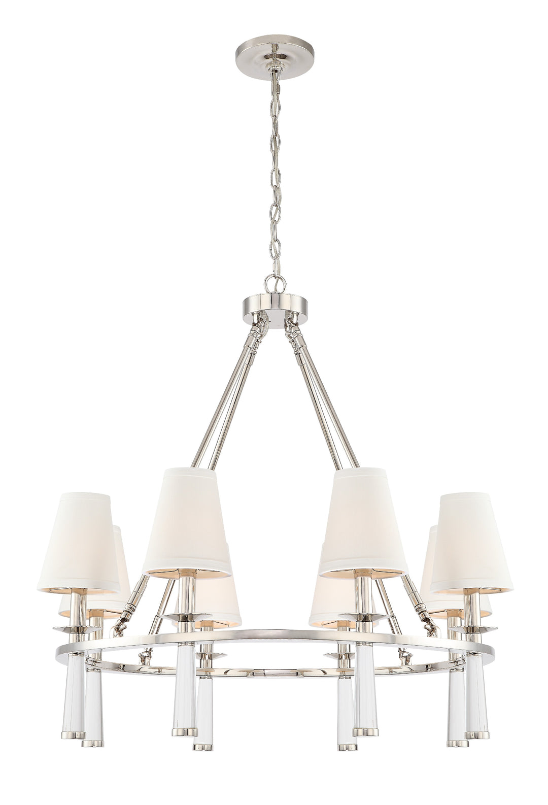 Crystorama Baxter 8 Light Antique Aged Brass Chandelier