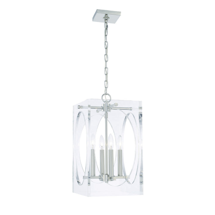 Crystorama Drake 4 Light Polished Nickel Mini Chandelier