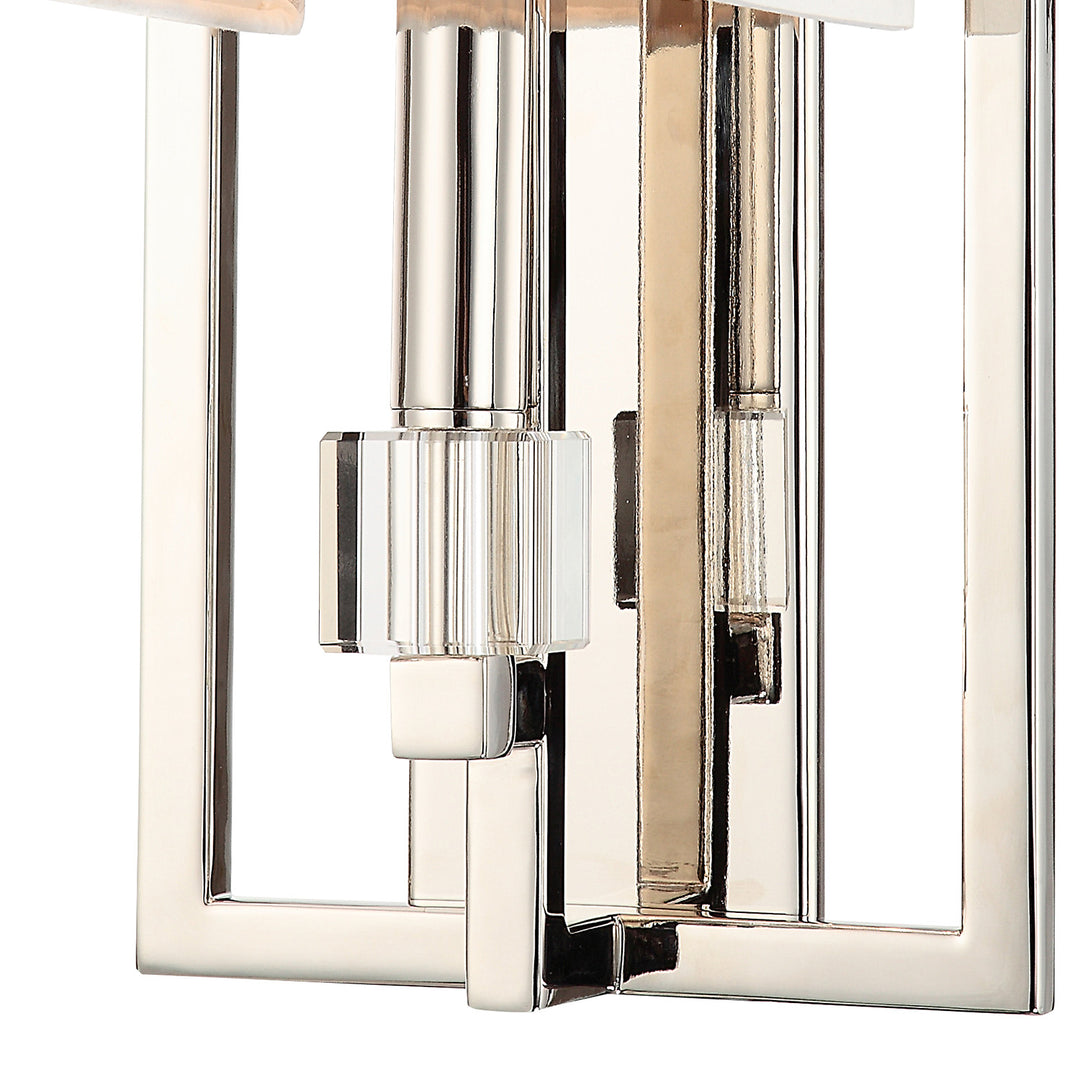 Crystorama Dixon 1 Light Polished Nickel Sconce