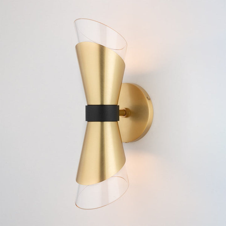 Angie Wall Sconce 15" - Aged Brass/Dusk Black