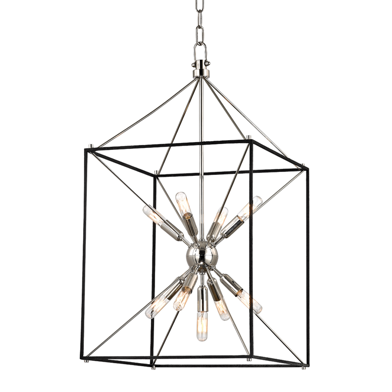 Glendale Pendant 30" - Polished Nickel