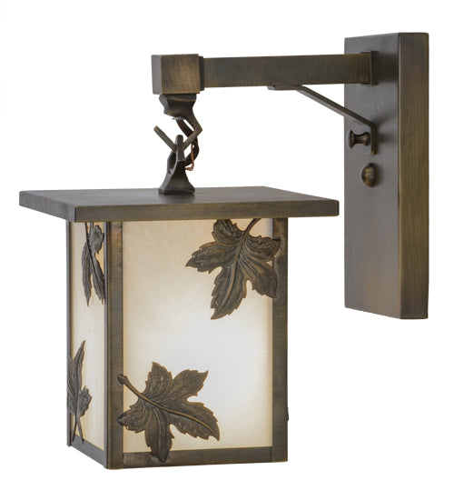 6.5"W Hyde Park Maple Leaf Hanging Wall Sconce