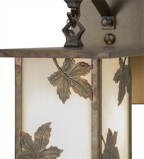 6.5"W Hyde Park Maple Leaf Hanging Wall Sconce