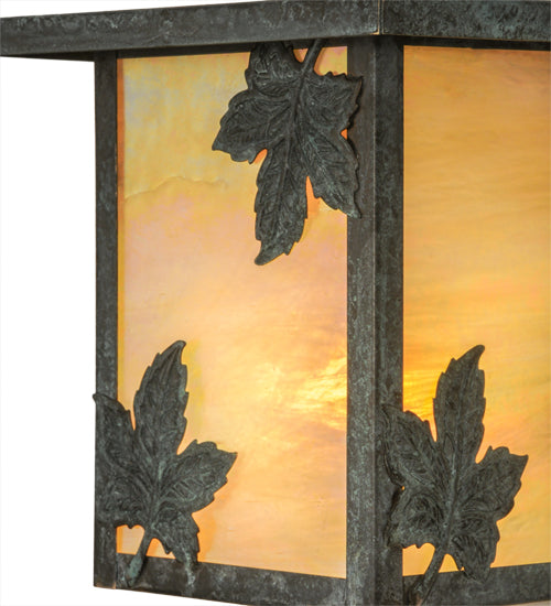 6.5"W Hyde Park Maple Leaf Wall Sconce