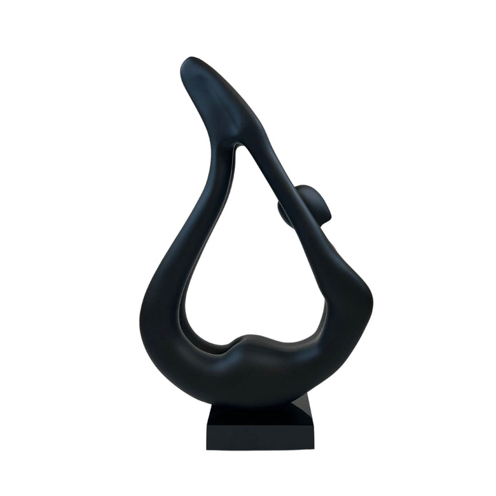 Yoga Black Sculpture - Black Base