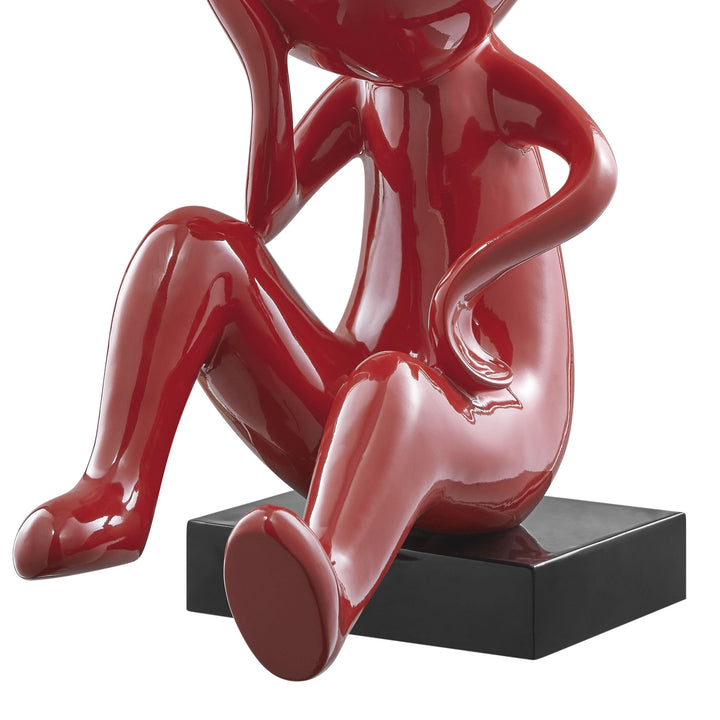 Rosso Thinker Sculpture