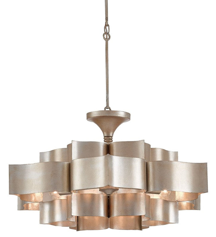 Grand Lotus Silver Large Chandelier