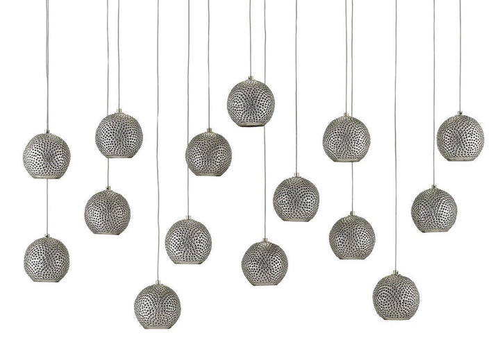 Giro Rectangular 15-Light Multi-Drop Pendant