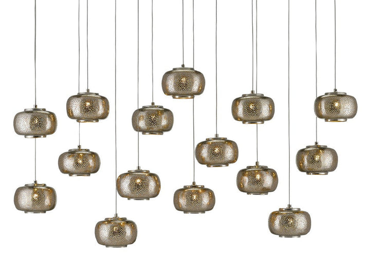 Pepper Rectangular 15-Light Multi-Drop Pendant