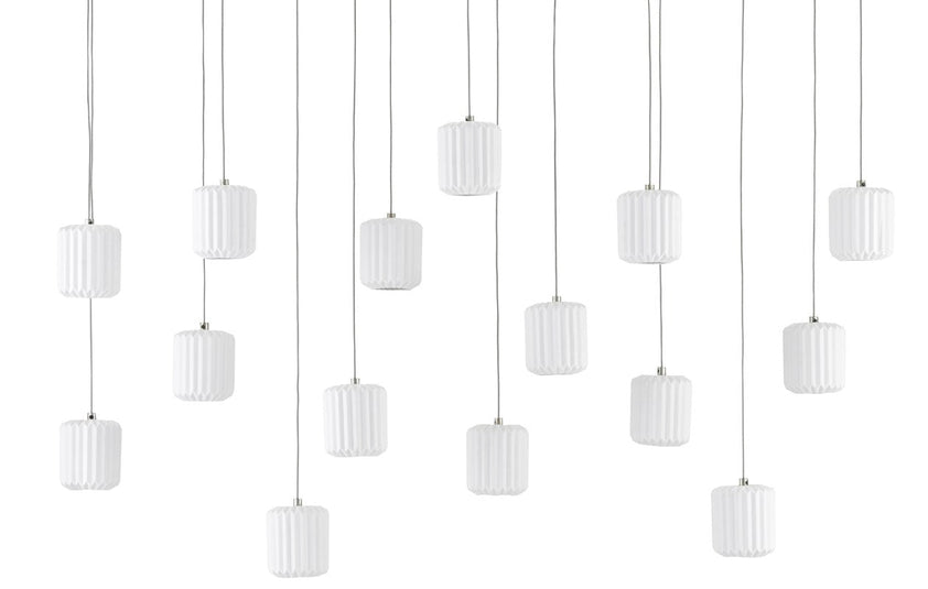 Dove Rectangular 15-Light Multi-Drop Pendant