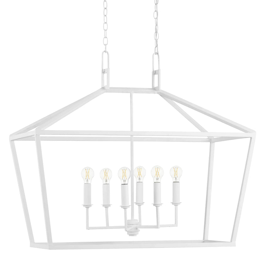 Denison White Rectangular Chandelier