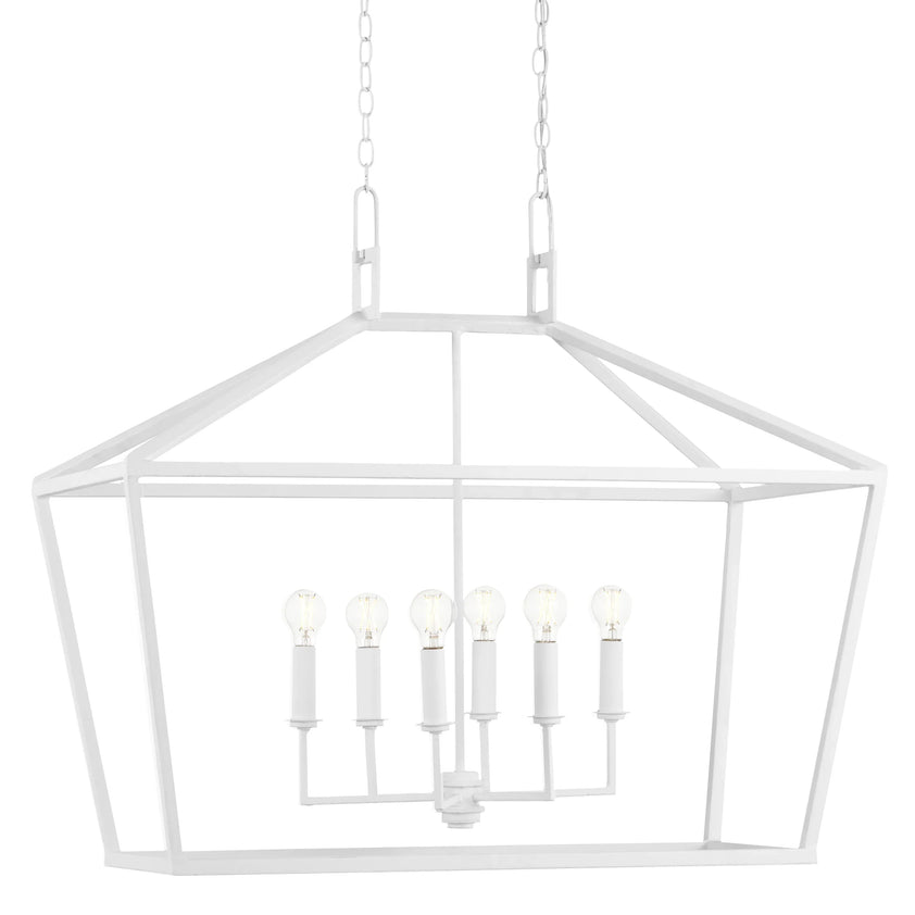 Denison White Rectangular Chandelier