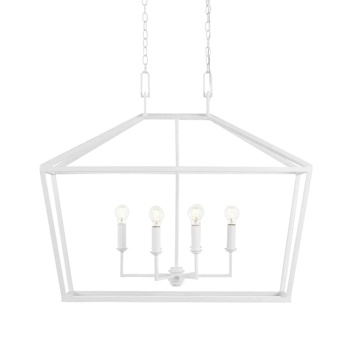 Denison White Rectangular Chandelier