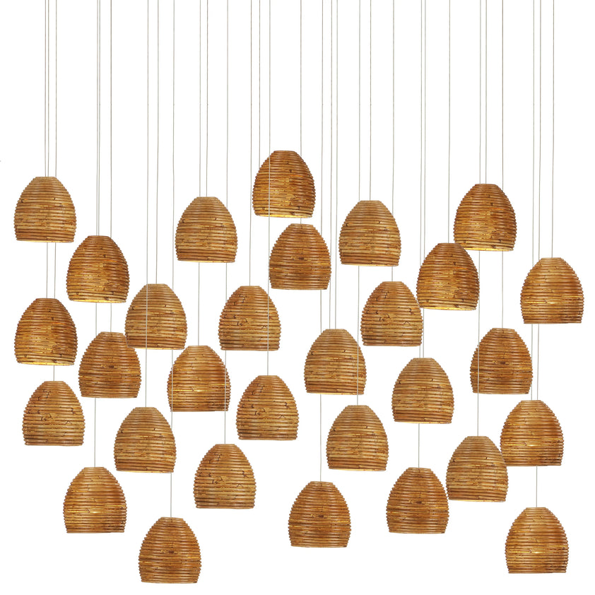 Beehive 30-Light Multi-Drop Pendant