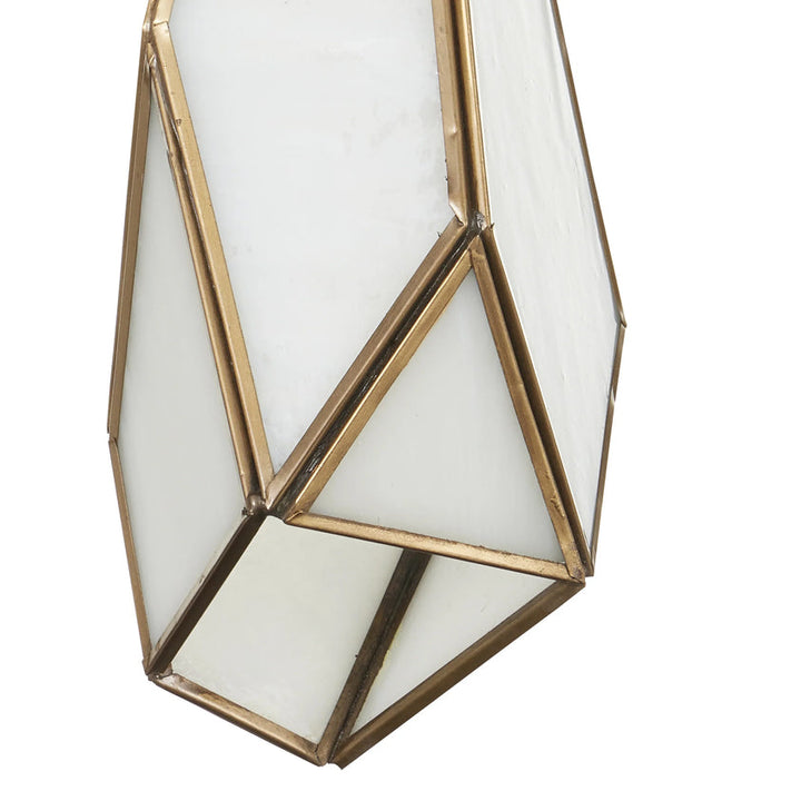 Glace White Rectangular 15-Light Multi-Drop Pendant