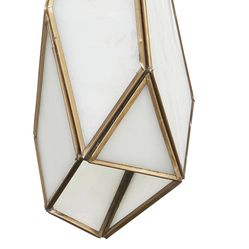 Glace White Rectangular 7-Light Multi-Drop Pendant