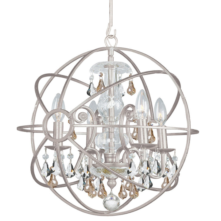 Solaris 4 Light Olde Silver Mini Chandelier