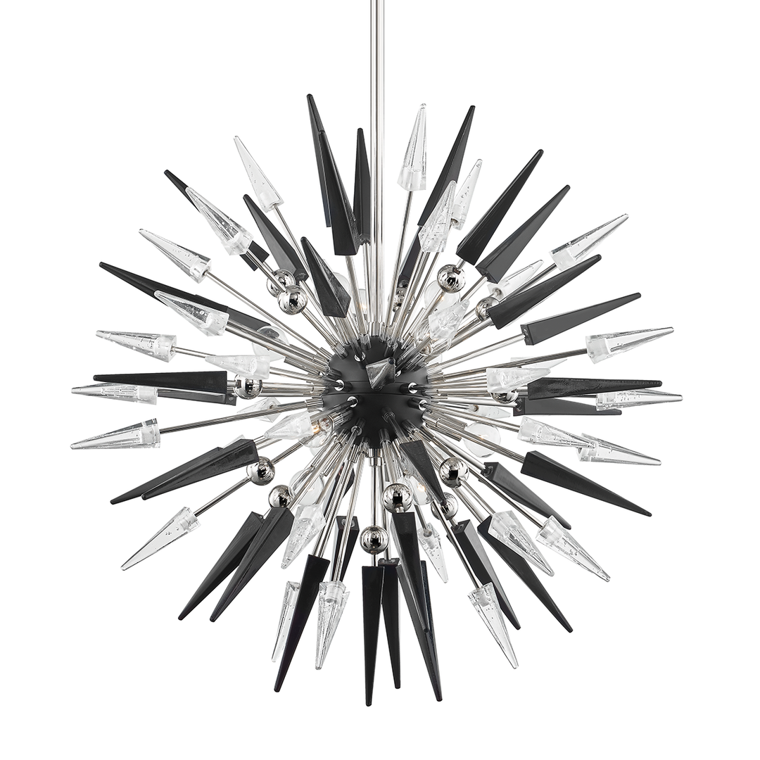 Sparta Chandelier 32" - Polished Nickel