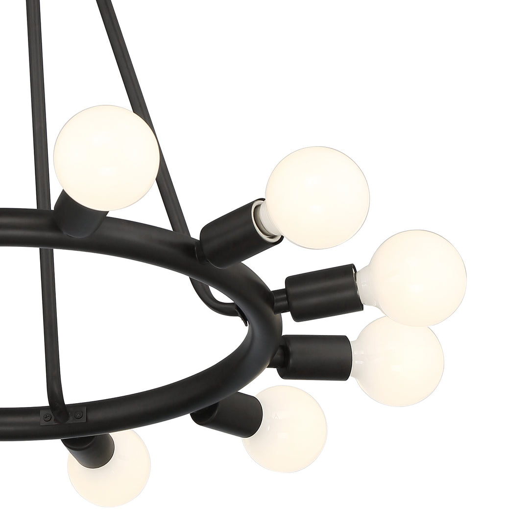 Crystorama Dakota 12 Light Black Chandelier