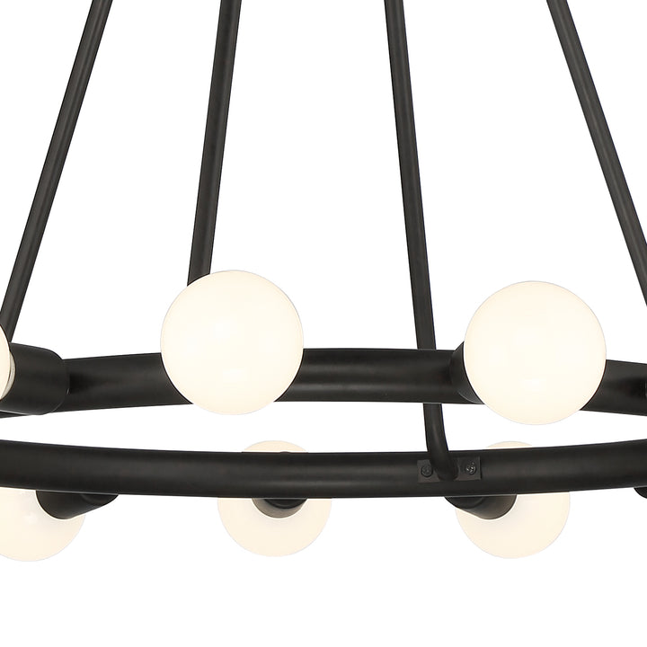 Crystorama Dakota 15 Light Black Chandelier