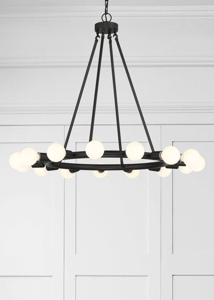 Crystorama Dakota 15 Light Black Chandelier