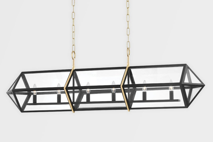 Bedford Hills Linear - Aged Brass/Black