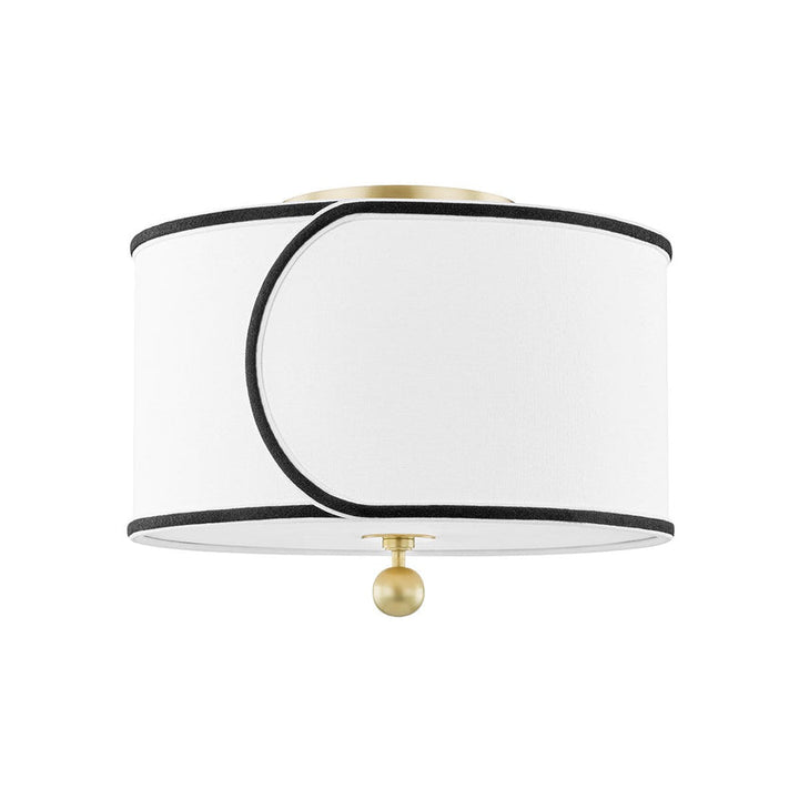 Zara Semi Flush - Aged Brass