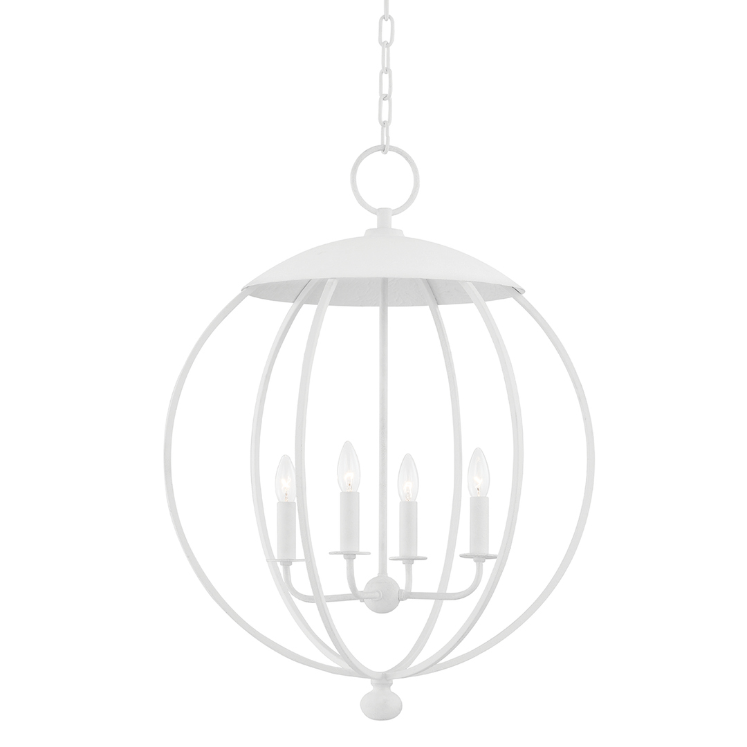 Wesley 4 Light Lantern - White Plaster